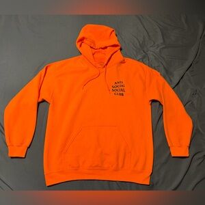 Size M Anti Social Social Club Flamingo Orange Bright Hoodie